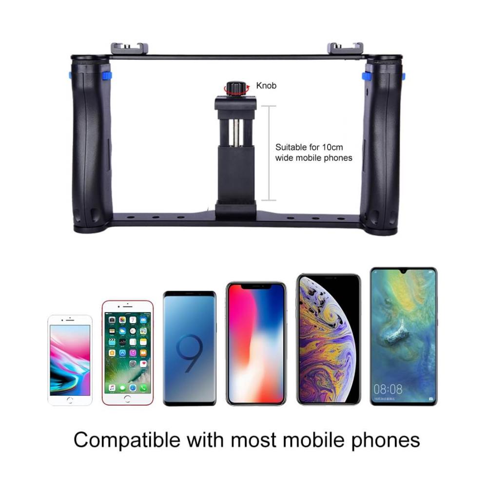 Puluz Videobur/Rig med 2st handtag för mobil