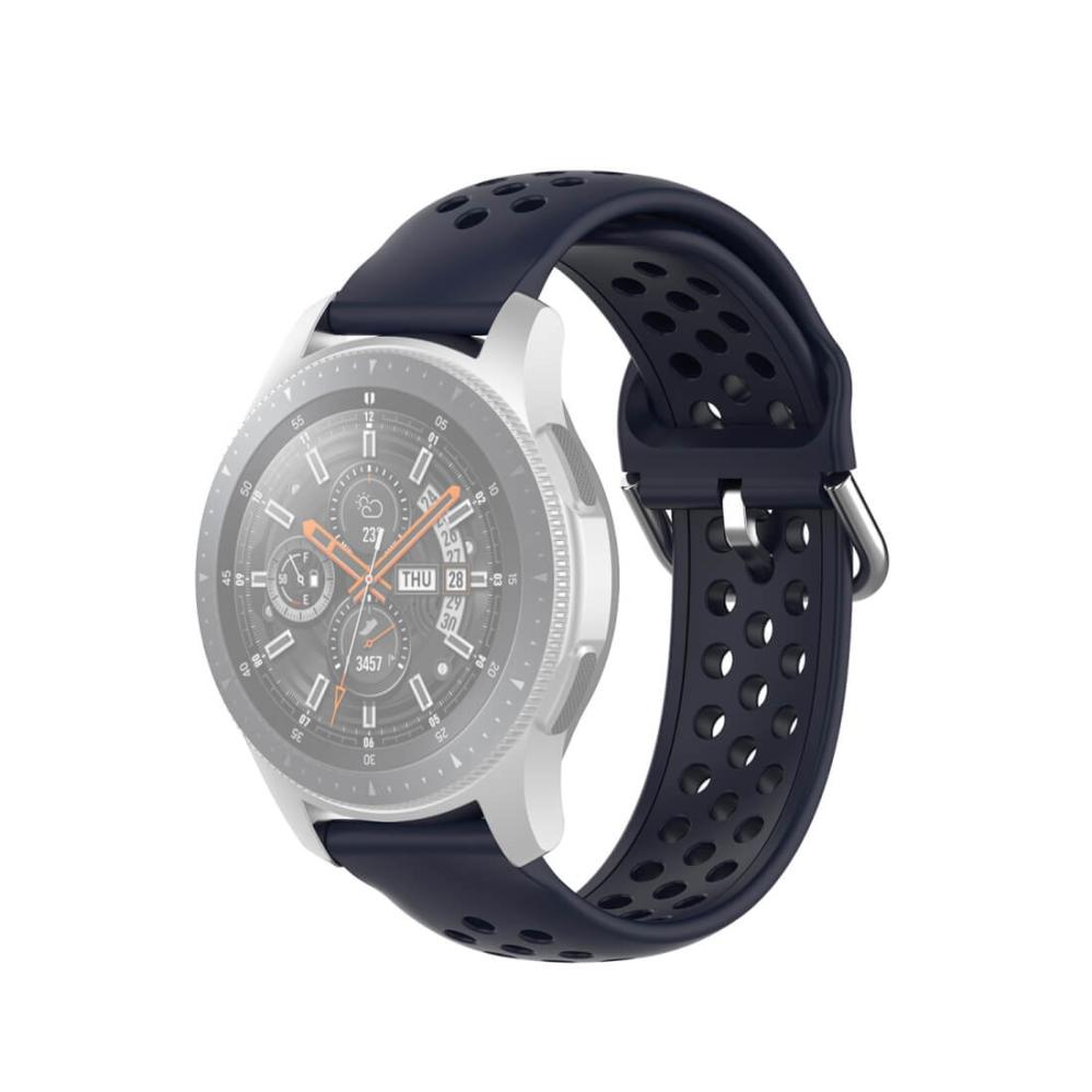 Armband för Watch 22mm universal modell Mörkblå silikon
