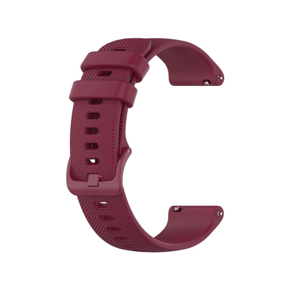 Silikonarmband Vinröd för 18mm Watch Garmin Vivoactive 4S