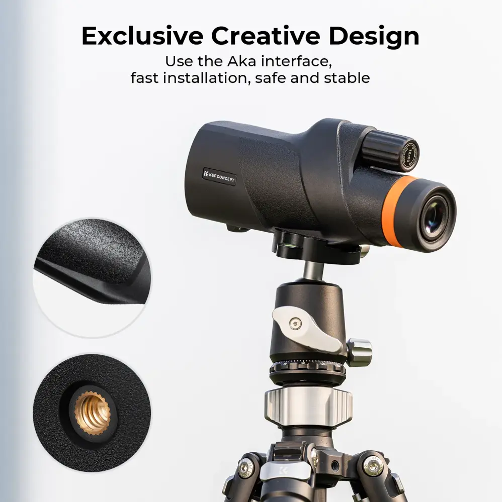 K&F Concept 12x50 Monokikare BAK4 IP68 med Arca dovetail-spår
