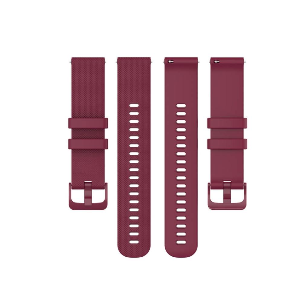 Silikonarmband Vinröd för 18mm Watch Garmin Vivoactive 4S