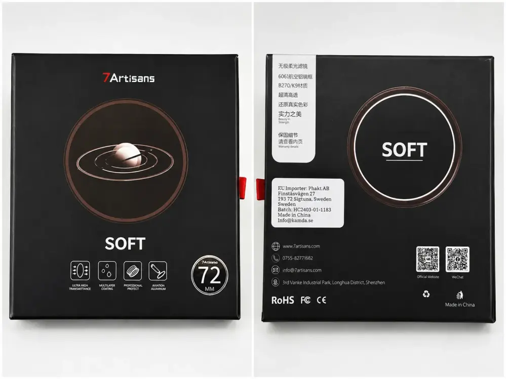  7Artisans 72mm Soft-filter från Kamda – snabb leverans och trygg e-handel