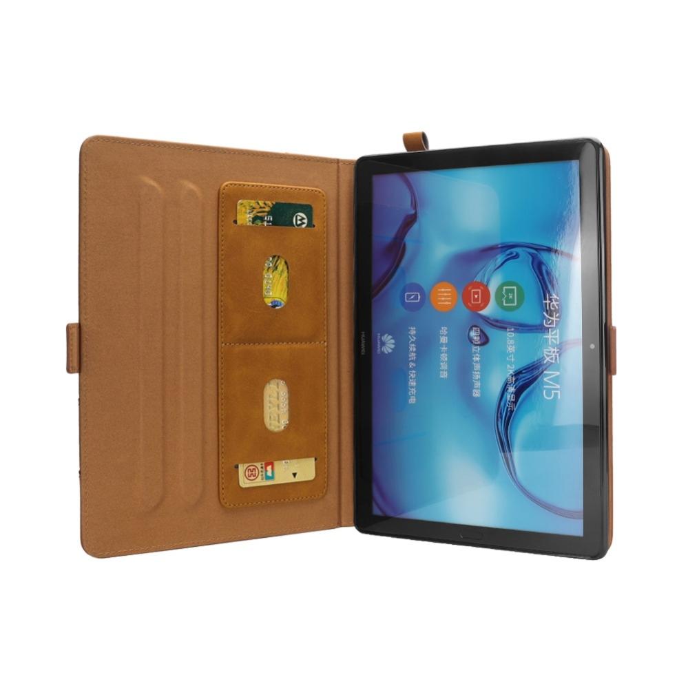 Fodral för Huawei MediaPad M5 10.8 - Extrafack & Pennhållare Ljusbrun
