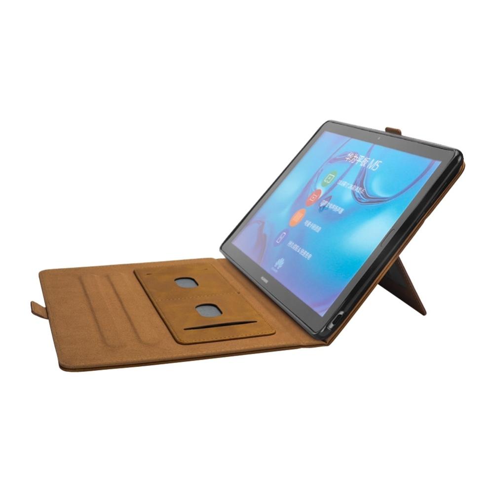 Fodral för Huawei MediaPad M5 10.8 - Extrafack & Pennhållare Ljusbrun