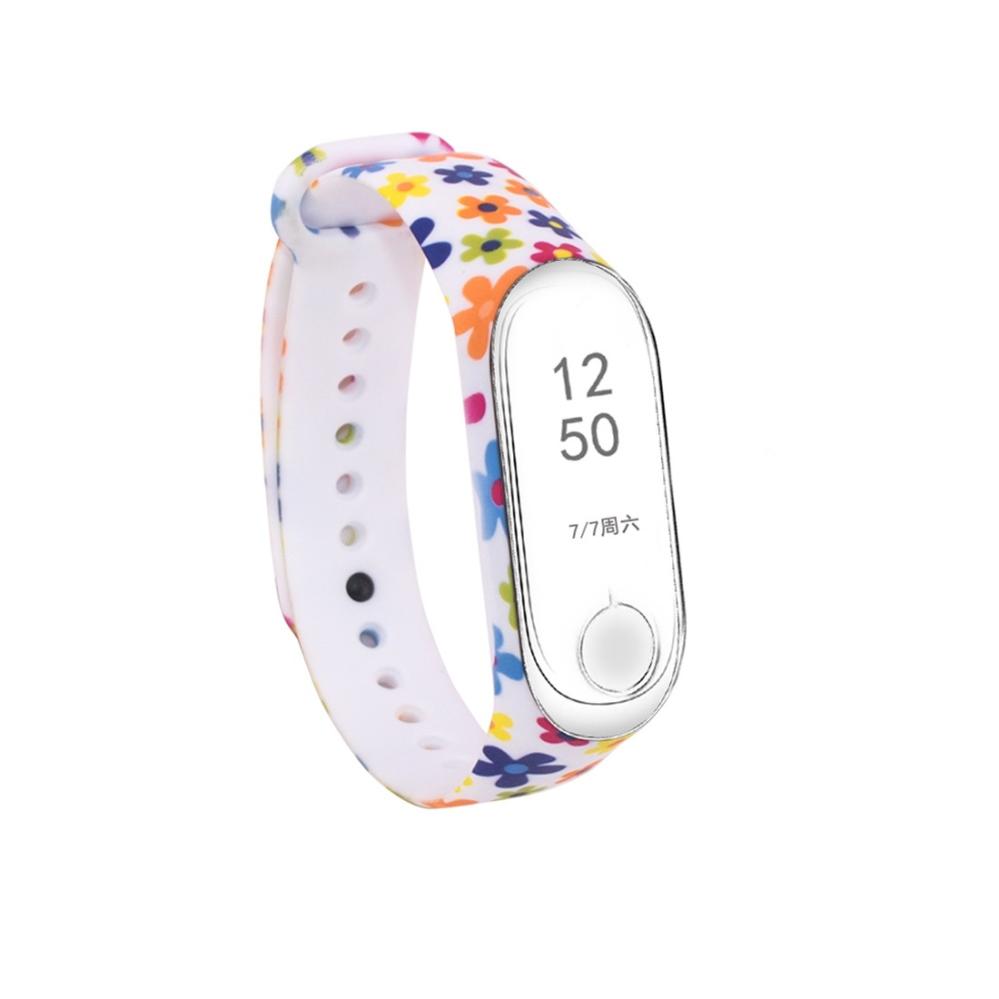  Armband för Xiaomi Mi Band 3 / 4 silikon Blommor