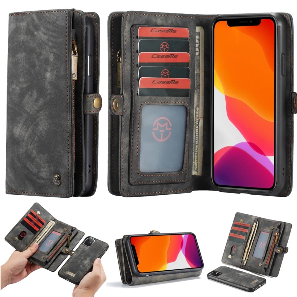 CaseMe Plånboksfodral med magnetskal för iPhone 11 Svart