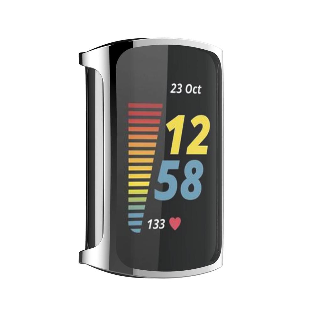 Skärmskydd med Silverfärgad ram för Fitbit Charge 5