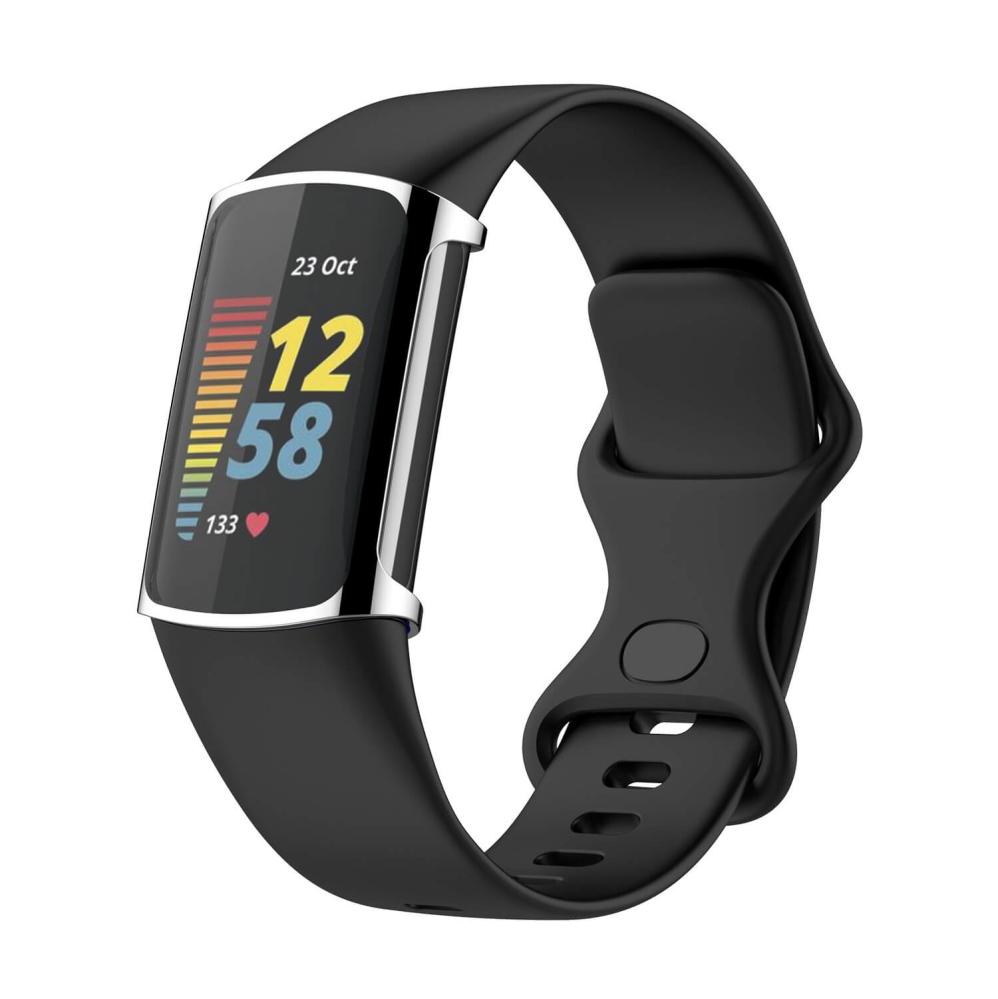 Skärmskydd med Silverfärgad ram för Fitbit Charge 5