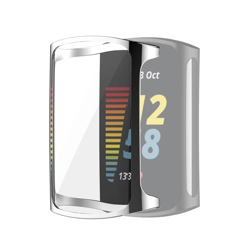 Skärmskydd med Silverfärgad ram för Fitbit Charge 5
