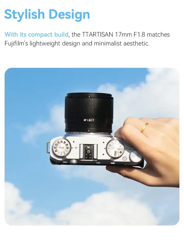  TTArtisan AF 17mm f/1,8 Air för Fujifilm X (APS-C) från Kamda – snabb leverans och trygg e-handel