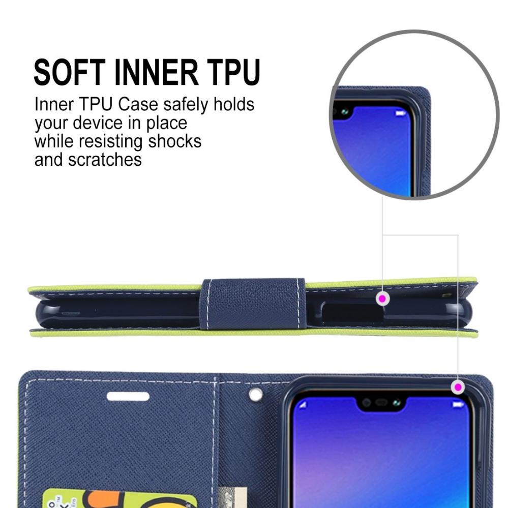 GOOSPERY För Huawei P20 Lite Grön - Plånboksfodral med kortplatser