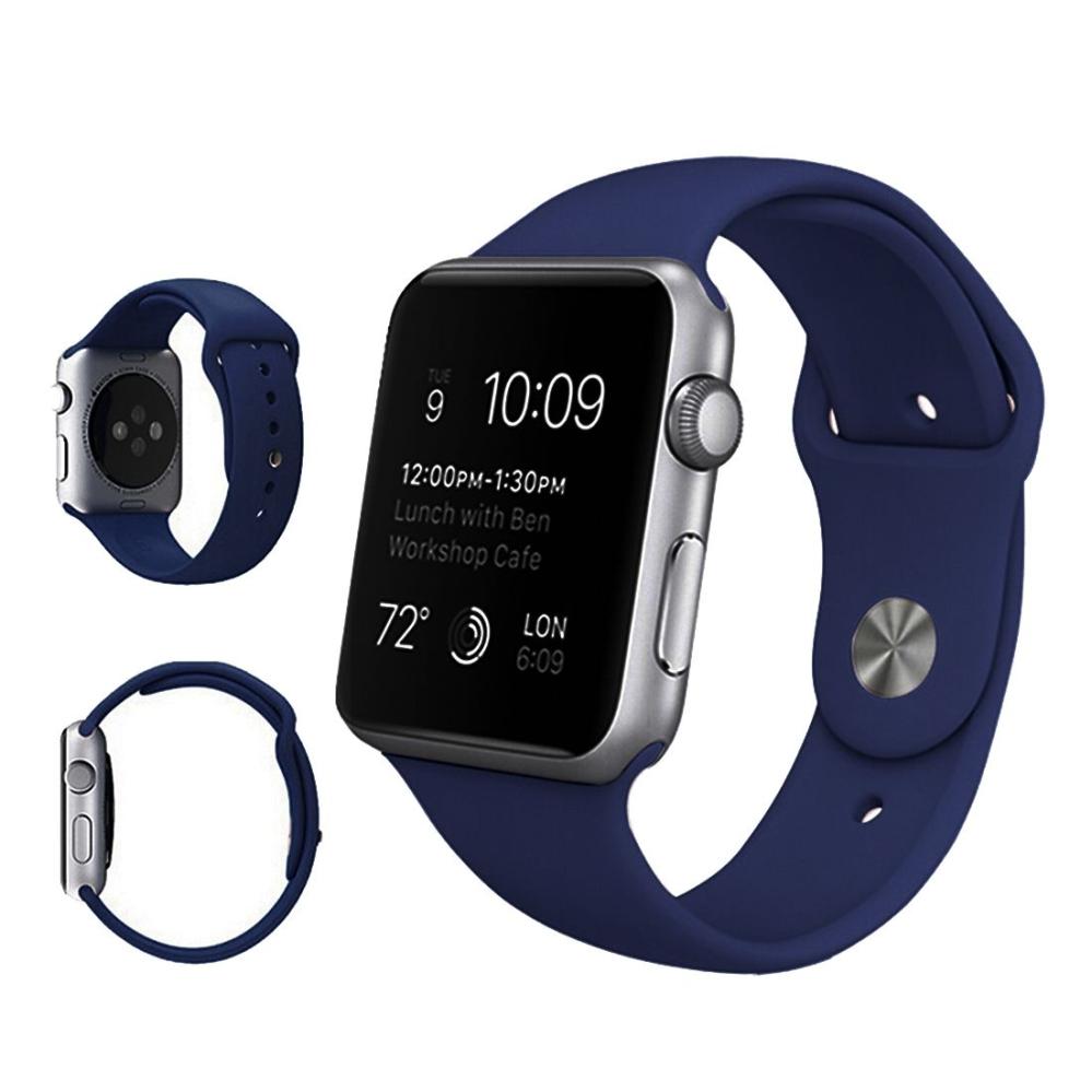 Armband för Apple Watch 38/40/41mm silikon Mörkblå