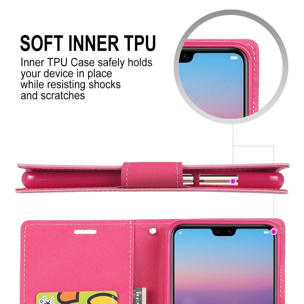 GOOSPERY För Huawei P20 Pro - Rosa Plånboksfodral med kortplatser
