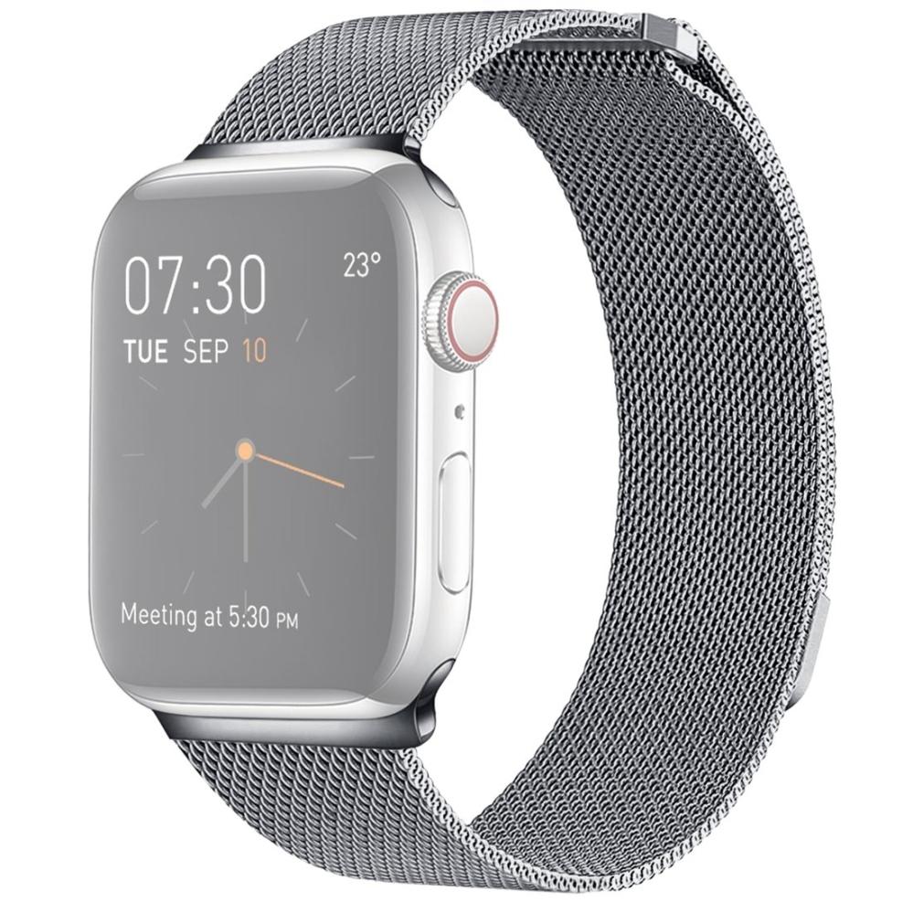 Metallarmband Milanese Loop för Apple Watch 38/40/41mm Magnetisk Grå