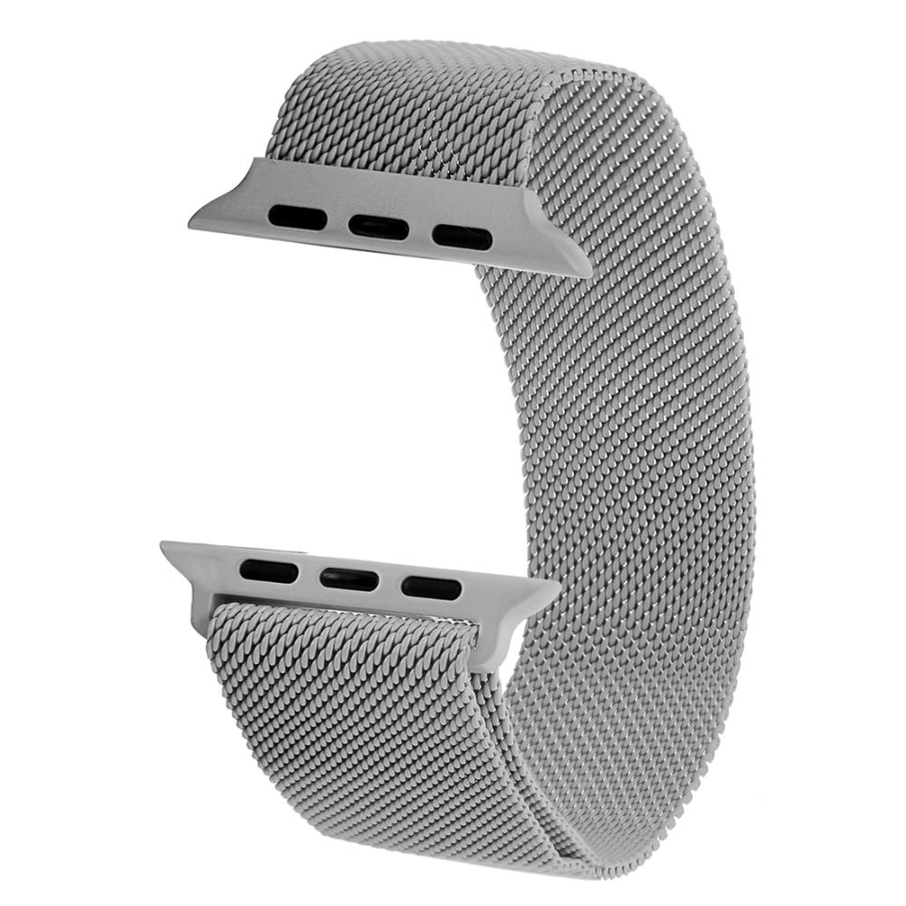 Metallarmband Milanese Loop för Apple Watch 38/40/41mm Magnetisk Grå