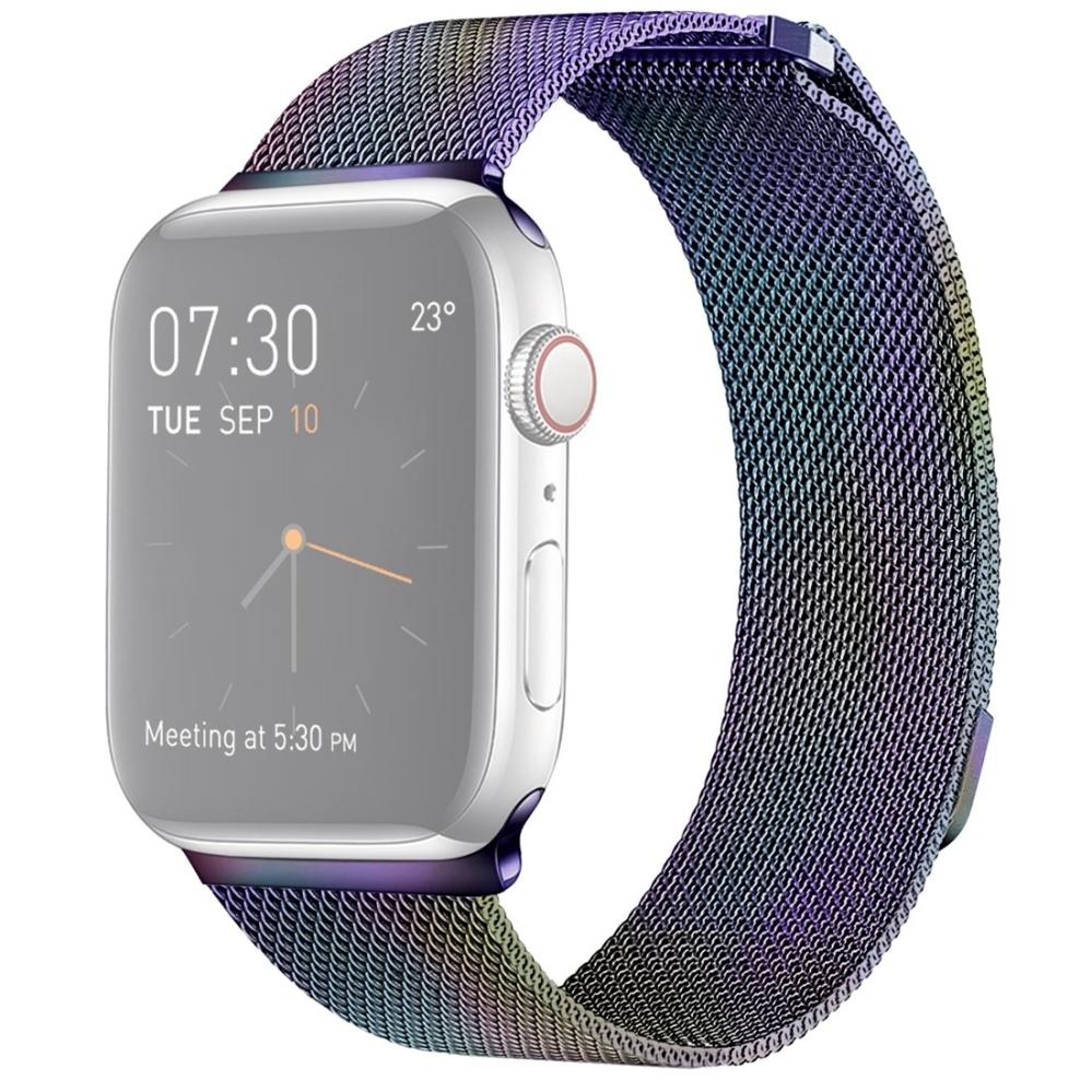 Metallarmband Milanese Loop för Apple Watch 38/40/41mm Rainbow