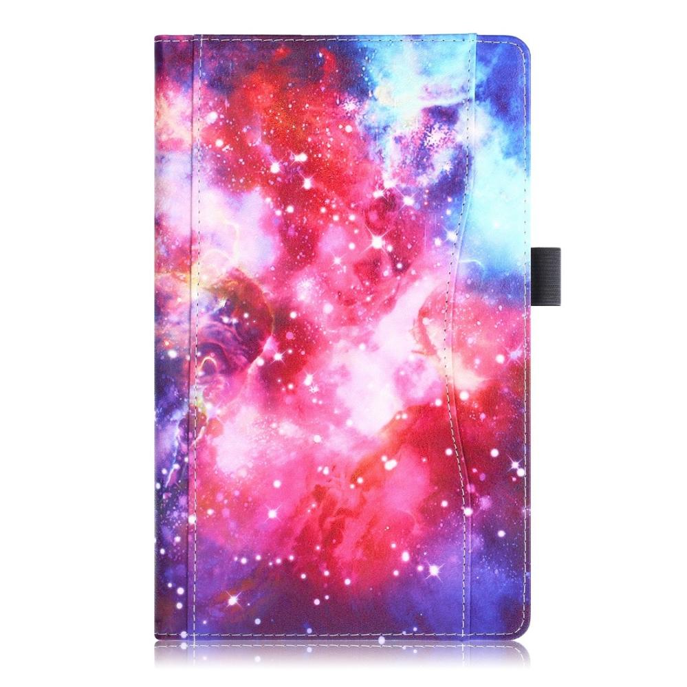  Fodral med sedelfack för Galaxy Tab A 10.1 (2019) med rymdmönster