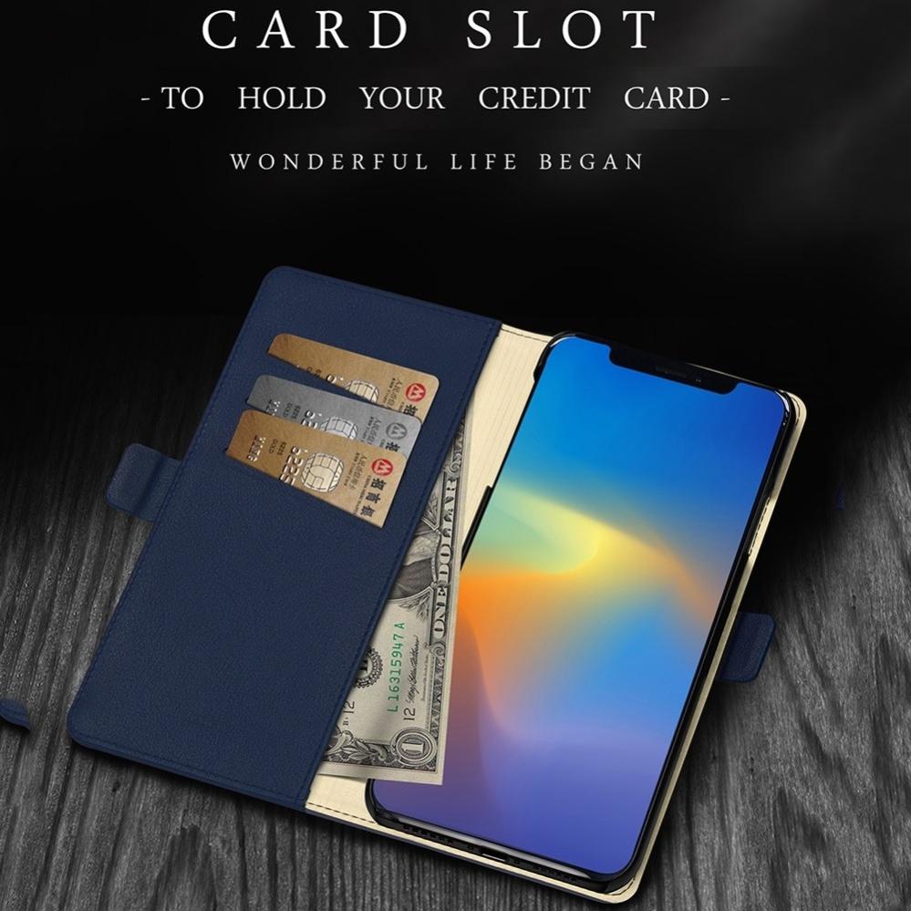 Plånboksfodral för iPhone 11 Pro Max med kortplats PU-läder - DZGOGO