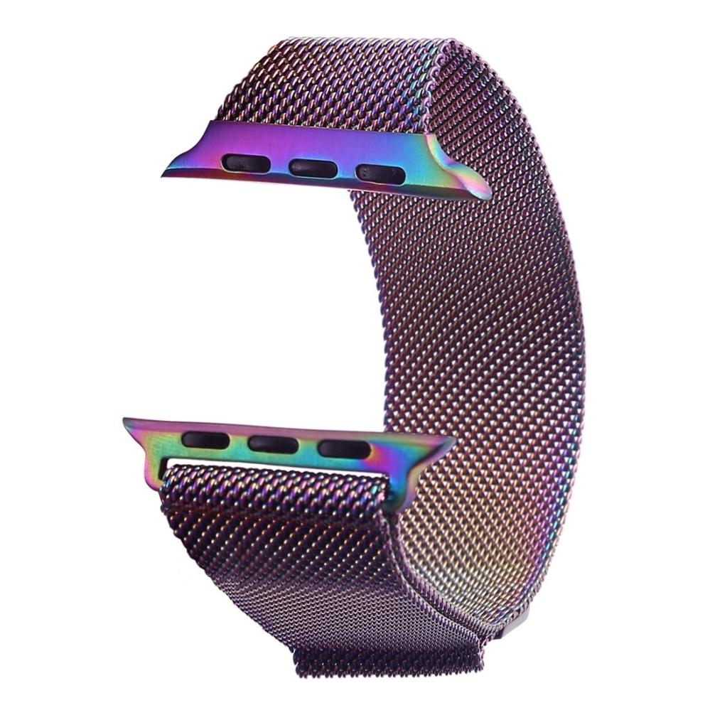 Metallarmband Milanese Loop för Apple Watch 38/40/41mm Rainbow