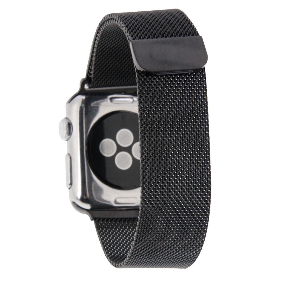 Armband för Apple Watch 38/40/41mm kedja Svart Magnetisk