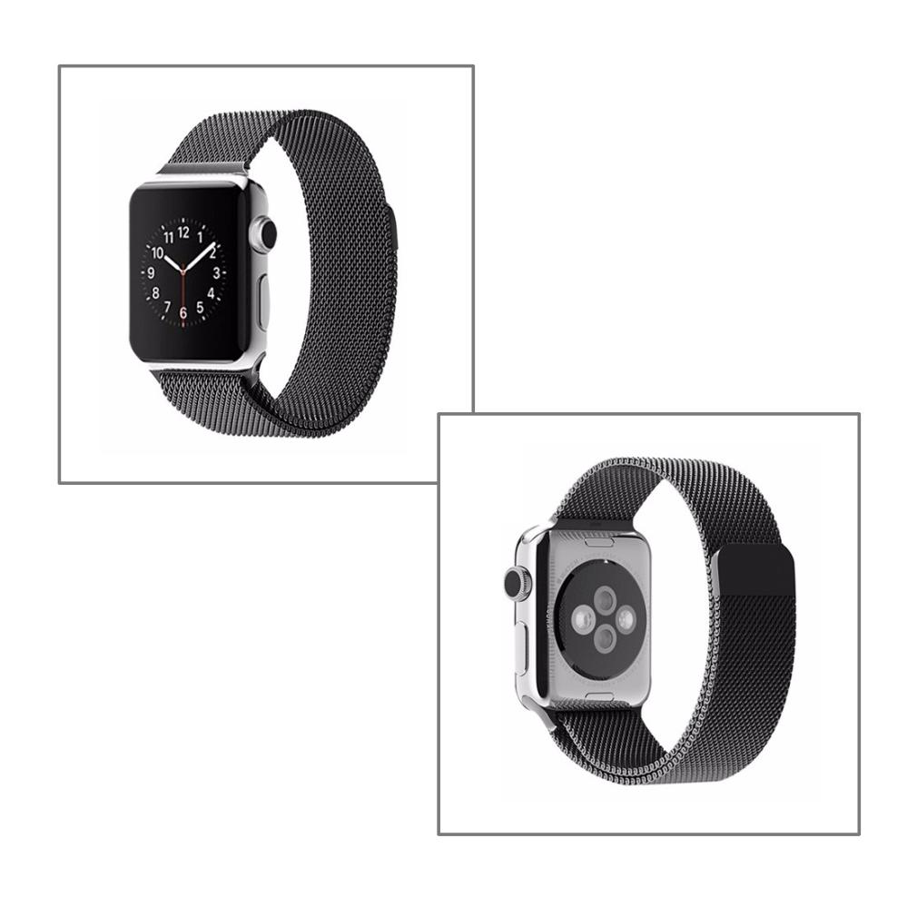 Armband för Apple Watch 38/40/41mm kedja Svart Magnetisk