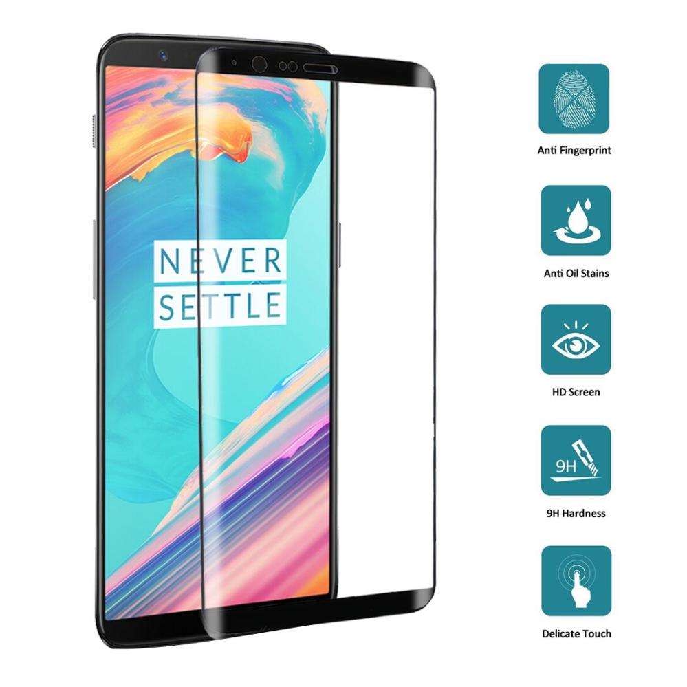 Skärmskydd 9H för OnePlus 5T med Svart ram