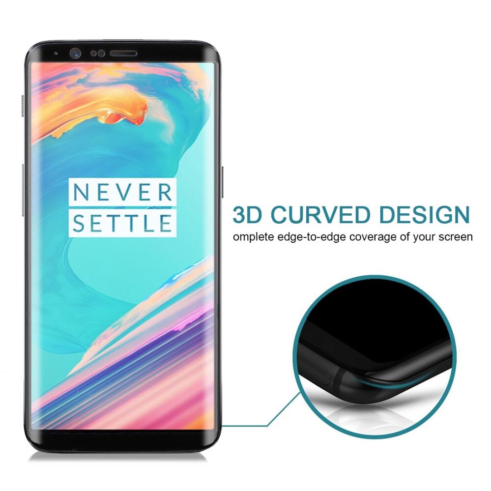 Skärmskydd 9H för OnePlus 5T med Svart ram