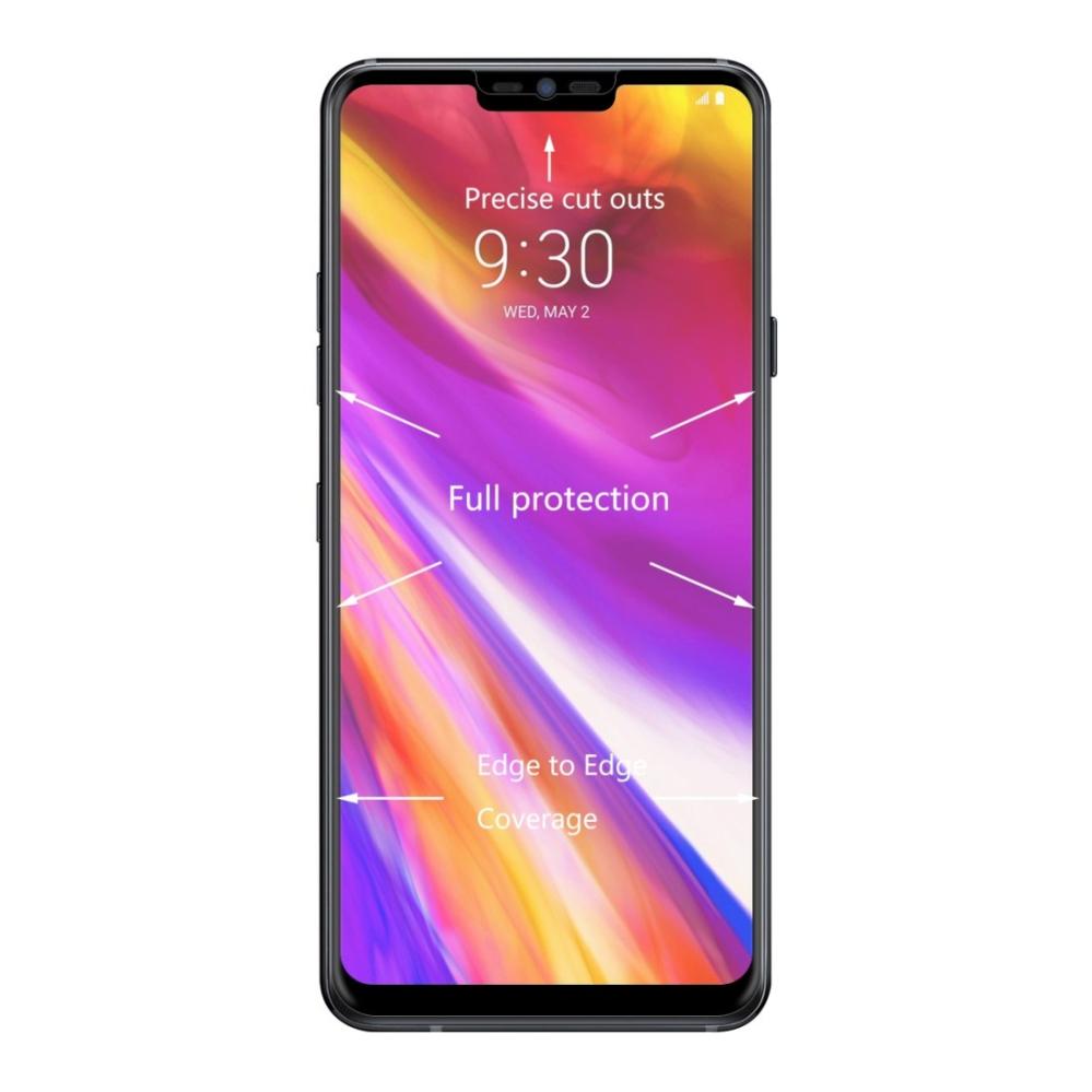 Skärmskydd med Svart ram för LG G7 ThinQ av härdat glas