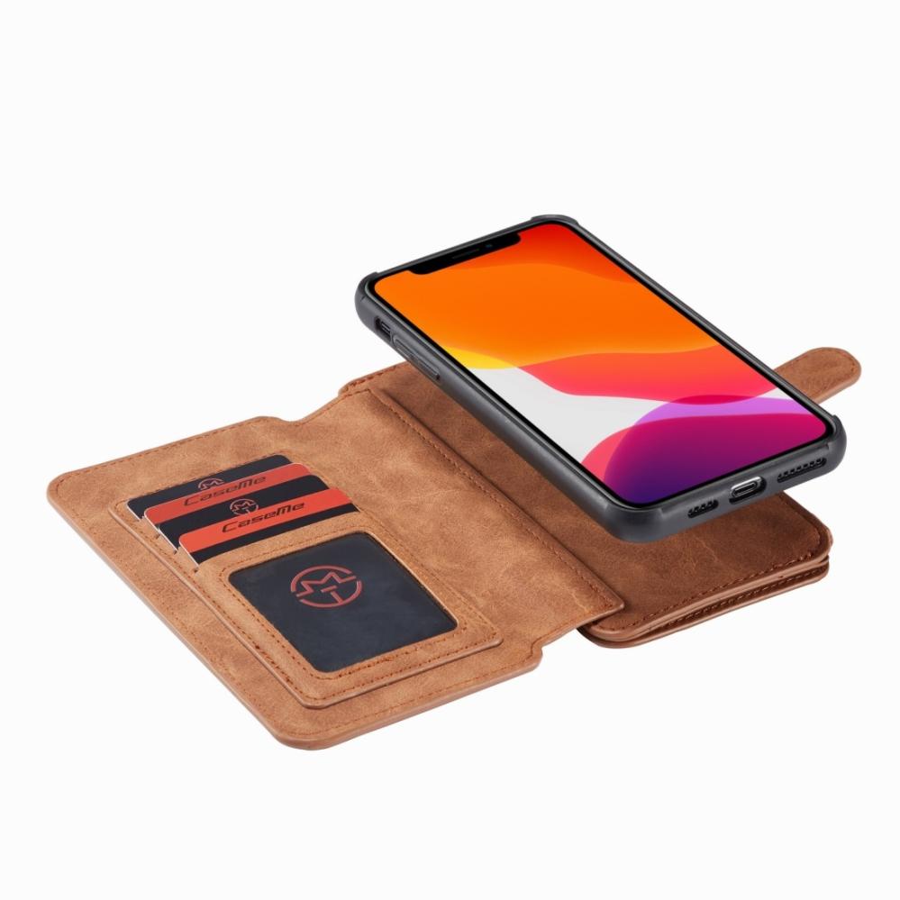 CaseMe Plånboksfodral med magnetskal för iPhone 11 Pro Brun