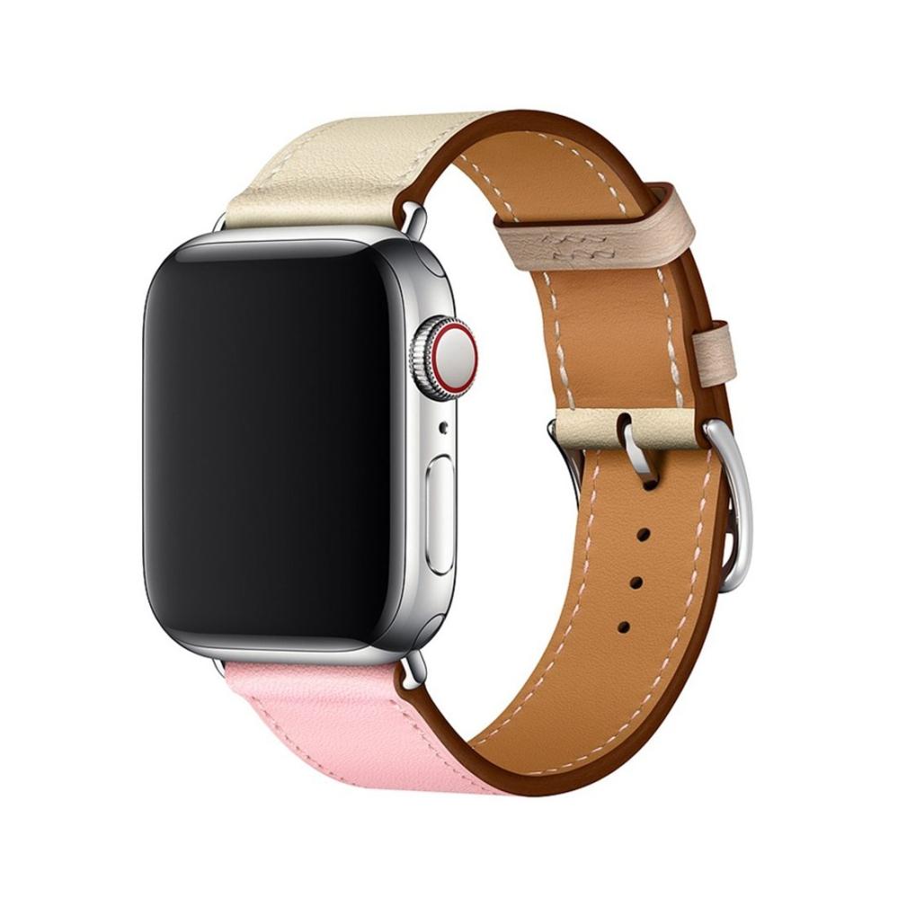 Armband för Apple Watch 38/40/41mm PU-läder Tvåfärgad
