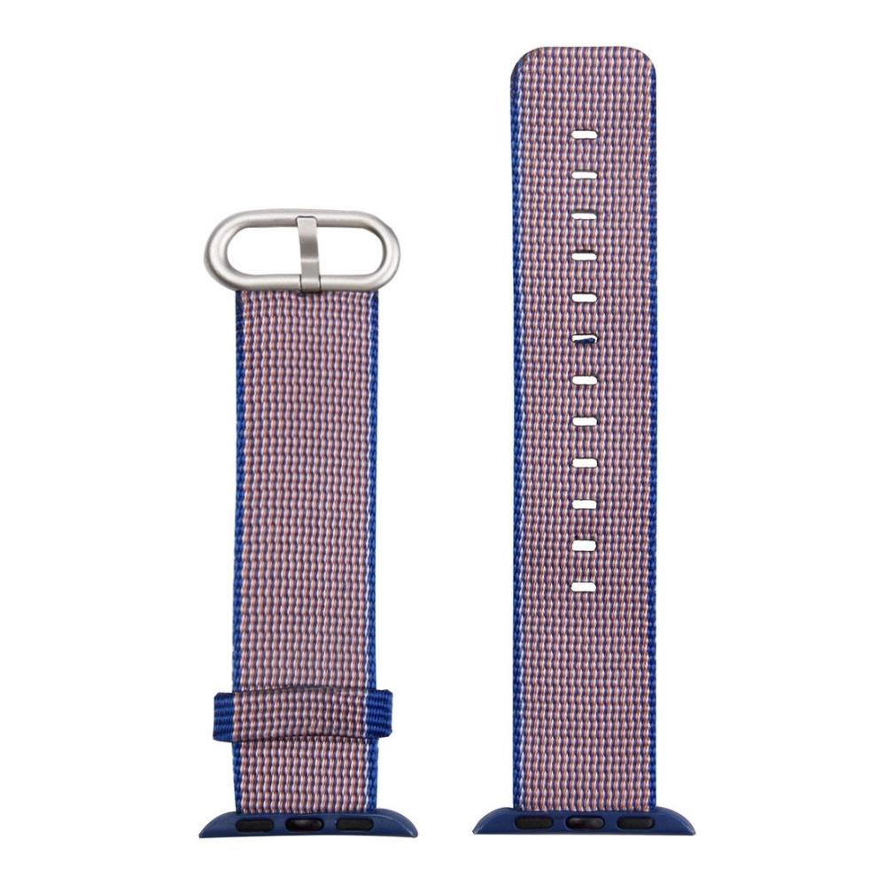 Armband för Apple Watch 42/44/45mm vävd nylon Lila & Blå