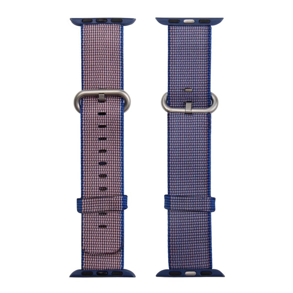 Armband för Apple Watch 42/44/45mm vävd nylon Lila & Blå