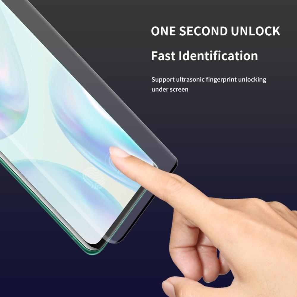 Skärmskydd för OnePlus 8 av härdat glas med Svart ram
