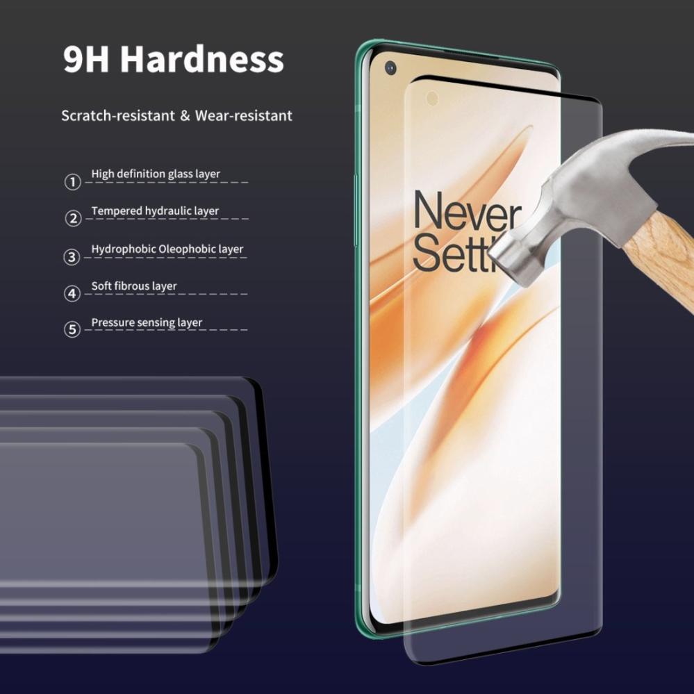 Skärmskydd heltäckande för OnePlus 8 Pro av härdat glas