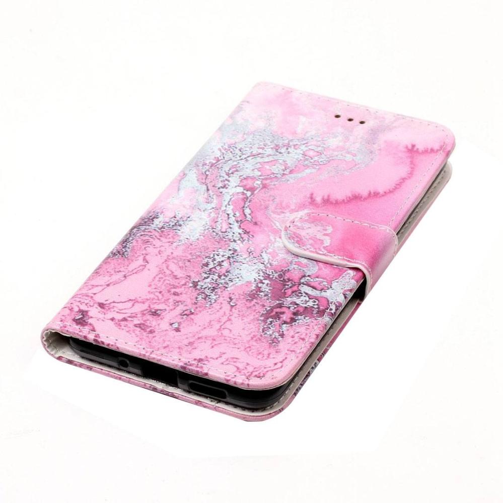 Plånboksfodral för Huawei P10 Lite - Rosa havsmönster