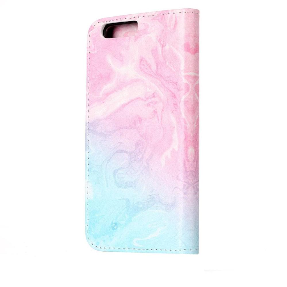 Plånboksfodral för Huawei P10 - Marmormönster rosa & blå