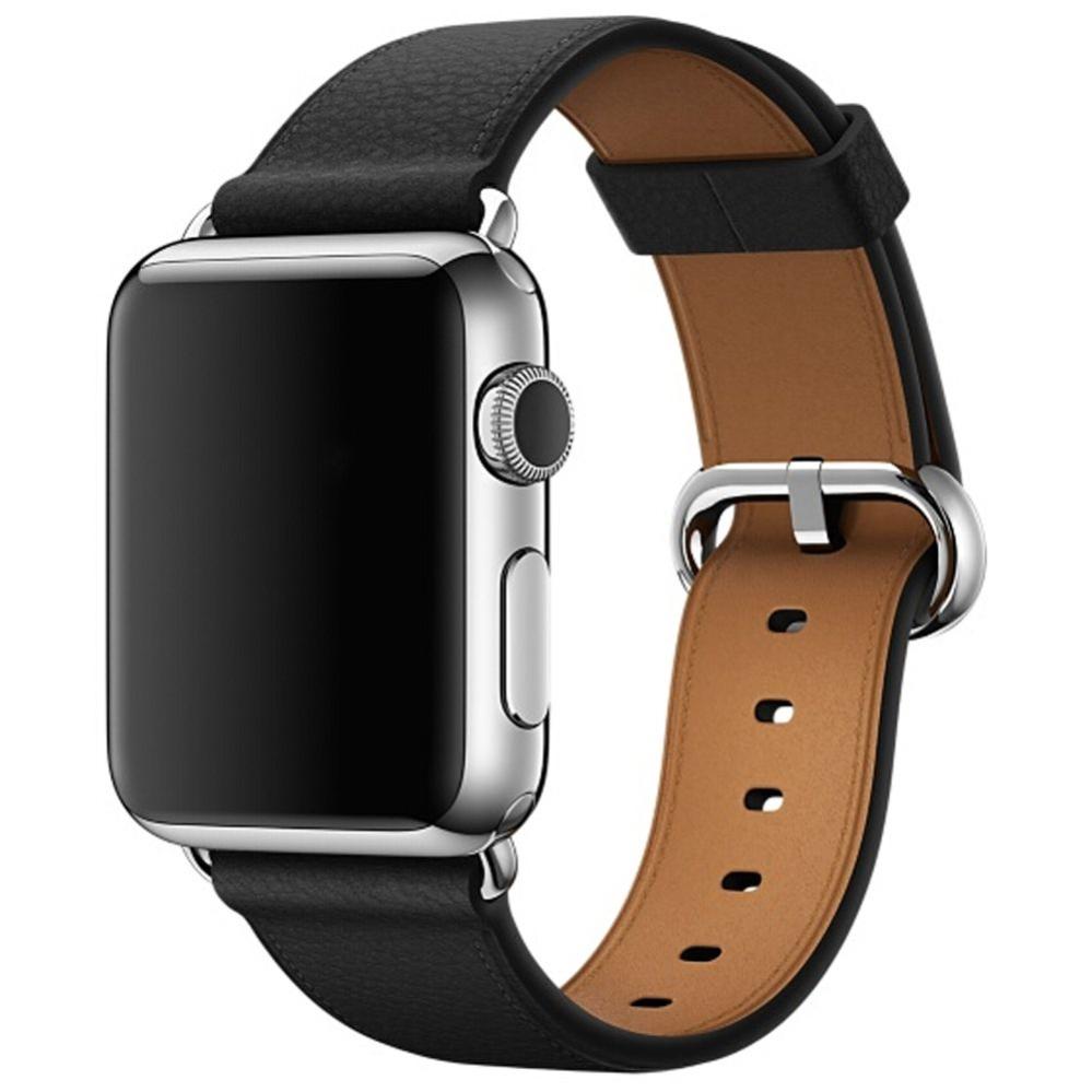 Läderarmband för Apple Watch 38/40/41mm Svart