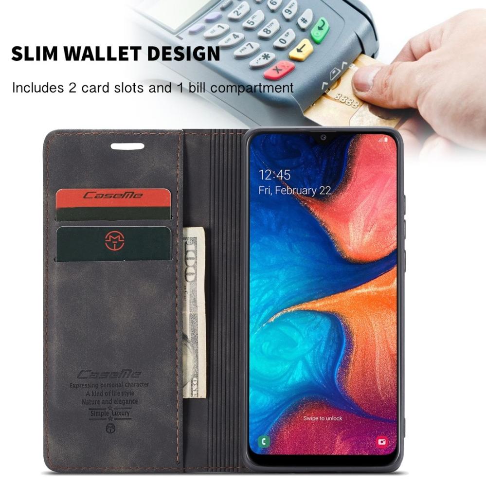 CaseMe Plånboksfodral med kortplats för Galaxy A20/A30