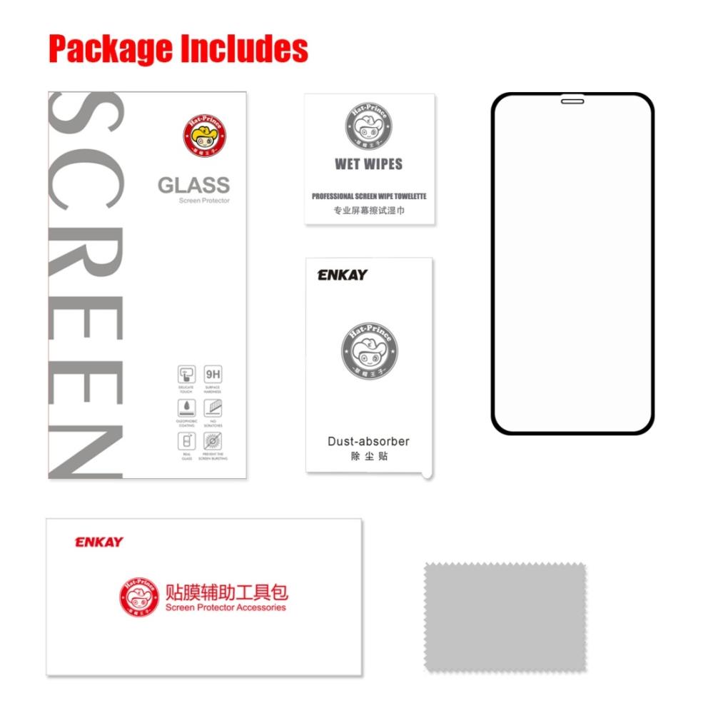 Skärmskydd med Svart ram för iPhone 11 Pro / X / XS av härdat glas