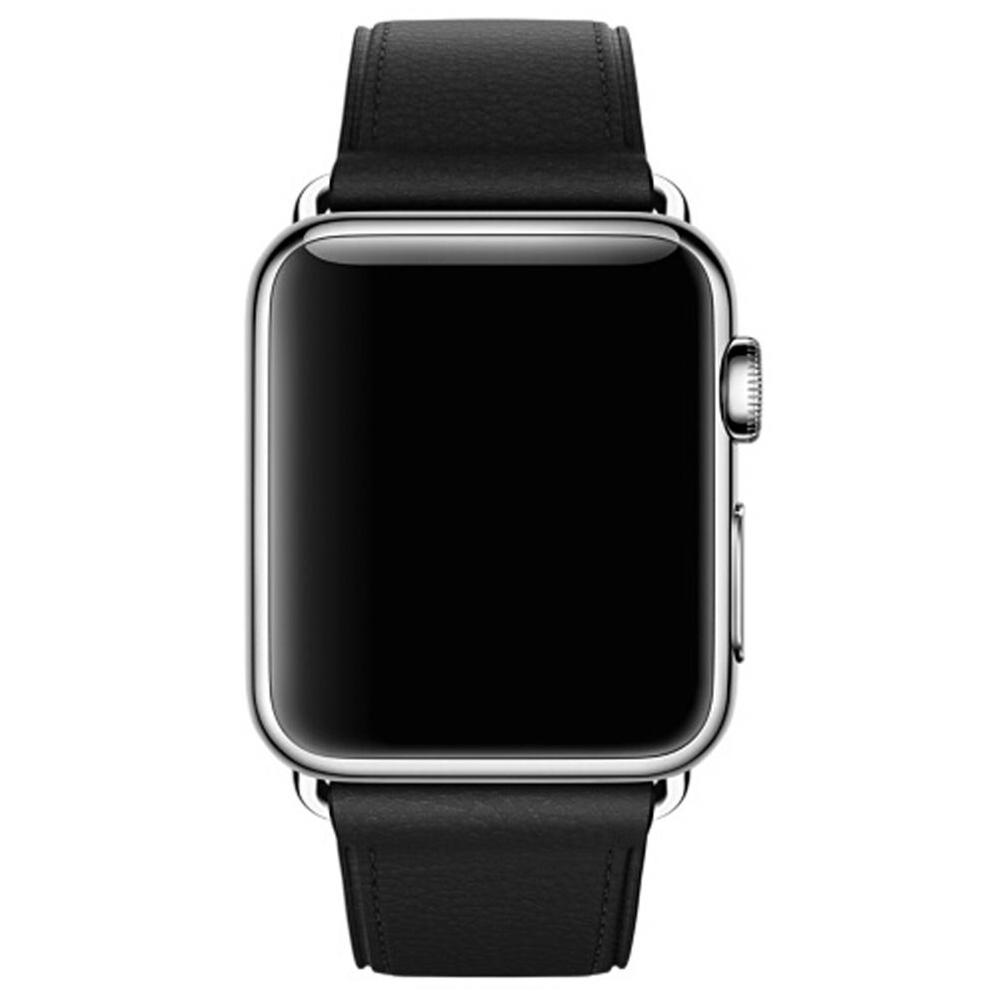 Läderarmband för Apple Watch 38/40/41mm Svart