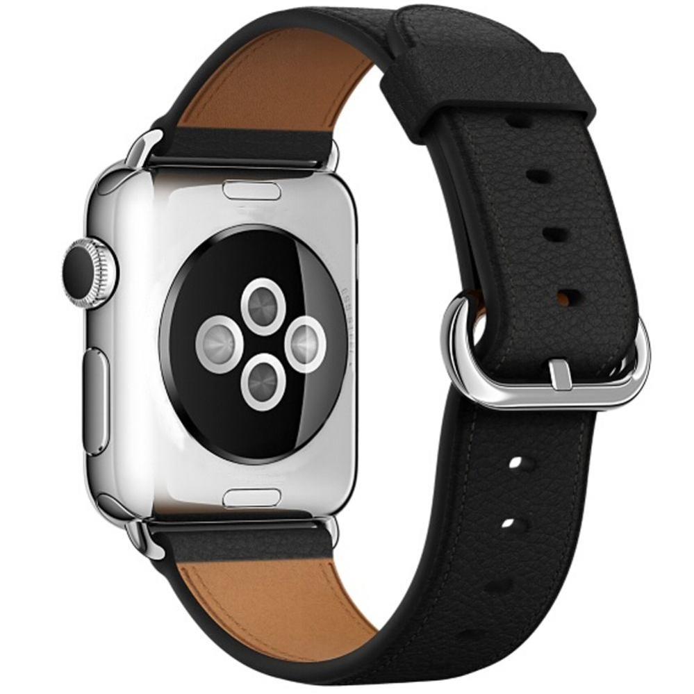 Läderarmband för Apple Watch 38/40/41mm Svart