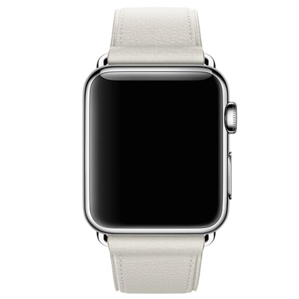 Läderarmband för Apple Watch 38/40/41mm Vit & Brun