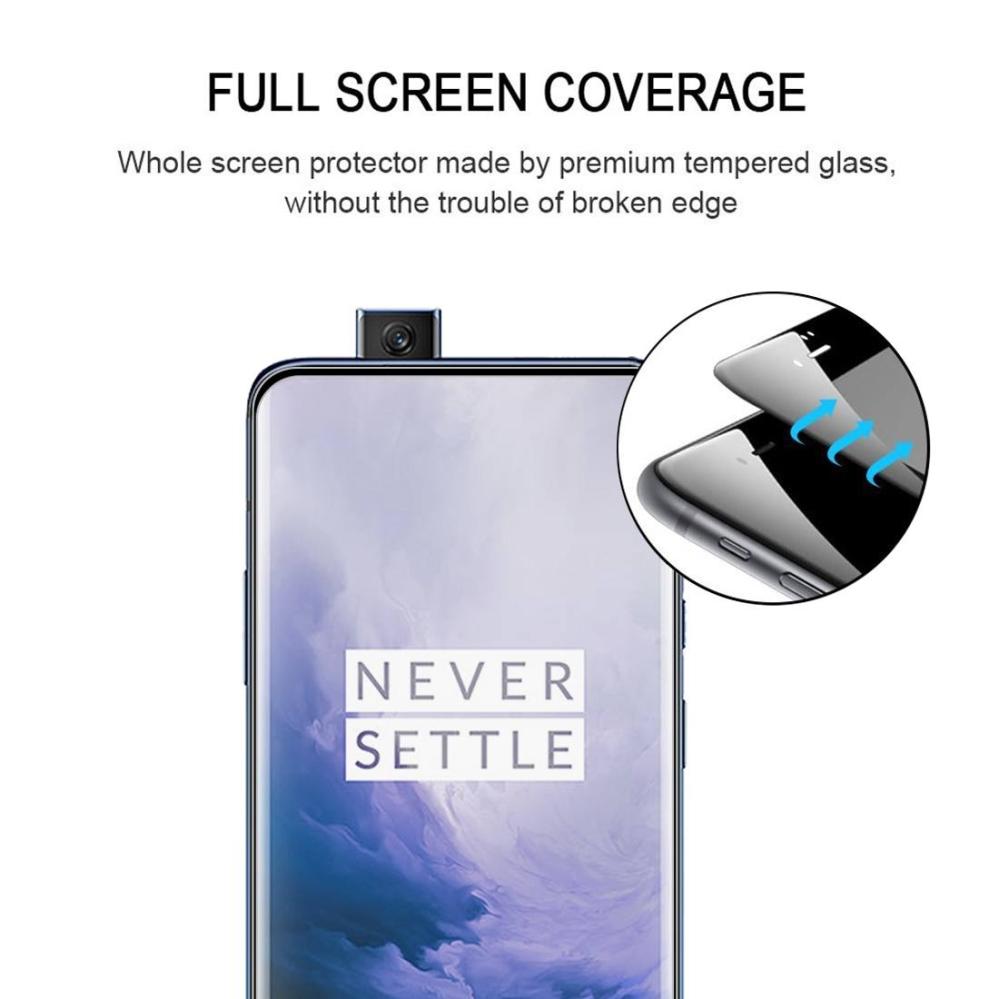 Heltäckande 2,5D Skärmskydd 9H för OnePlus 7 Pro - Svart ram