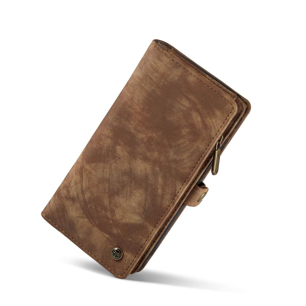 CaseMe Plånboksfodral med magnetskal för iPhone 12/12 Pro Brun