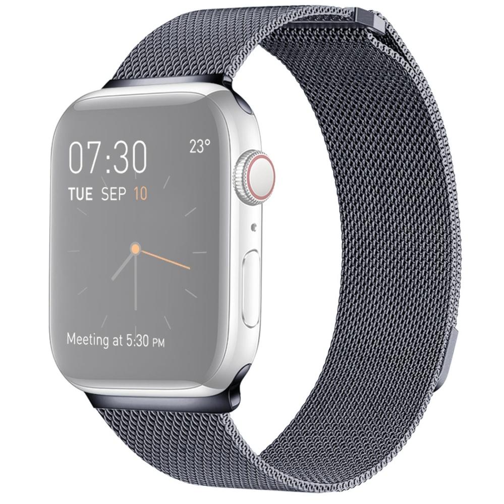 Metallarmband Milanese Loop för Apple Watch 38/40/41mm Mörkgrå