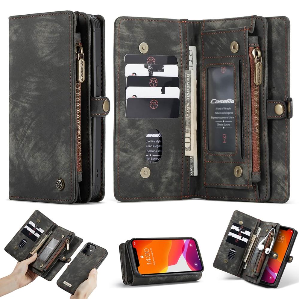 CaseMe Plånboksfodral med magnetskal för iPhone 12 Mini