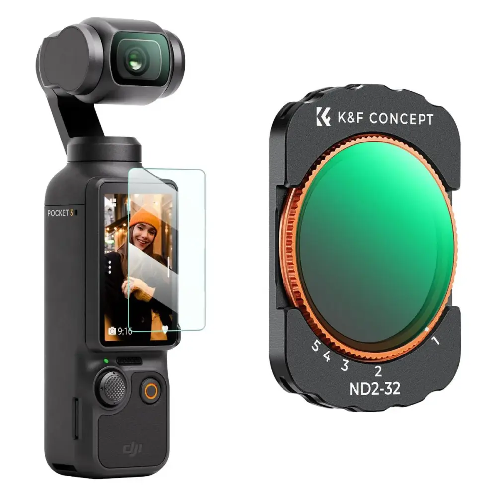  K&F Concept Variabelt ND2-32-filter för DJI Osmo Pocket 3 från Kamda – snabb leverans och trygg e-handel
