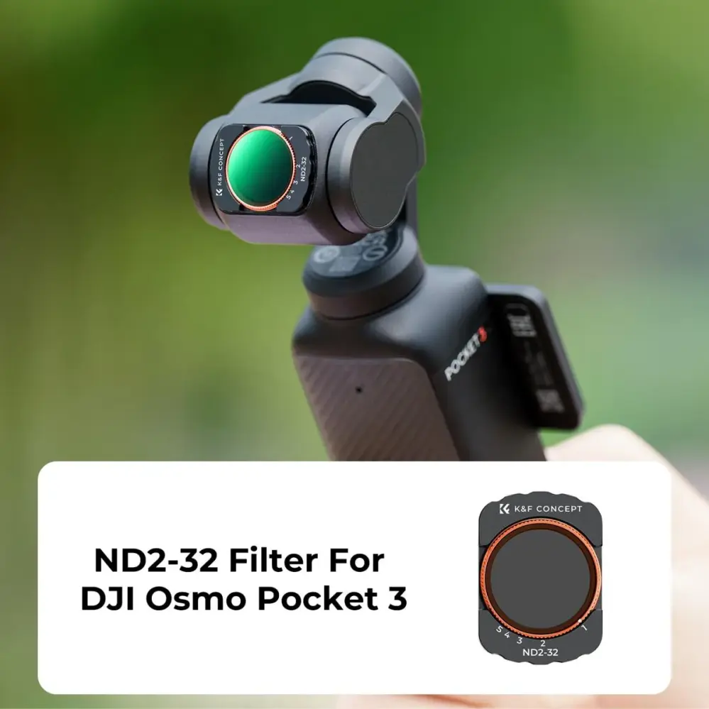  K&F Concept Variabelt ND2-32-filter för DJI Osmo Pocket 3 från Kamda – snabb leverans och trygg e-handel