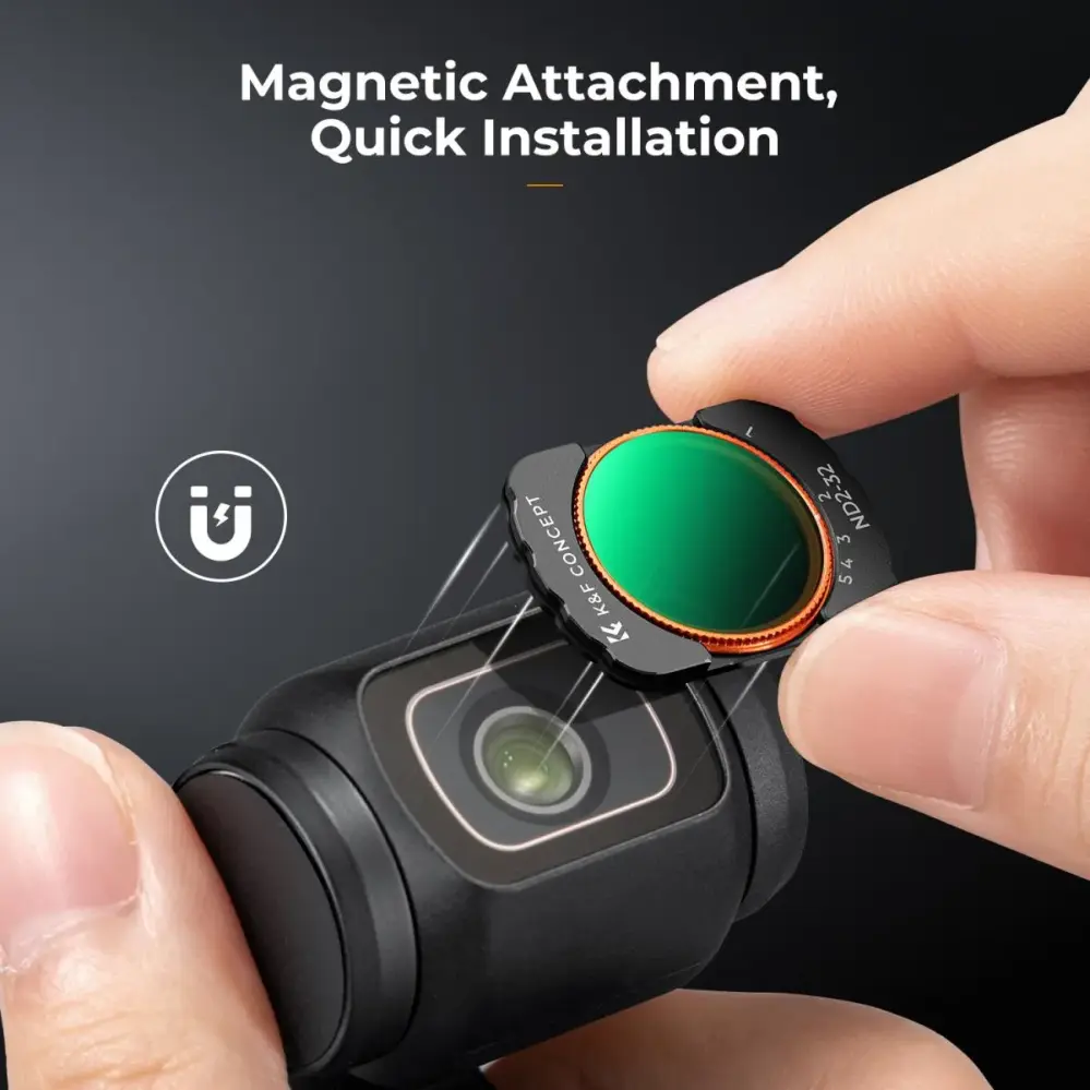  K&F Concept Variabelt ND2-32-filter för DJI Osmo Pocket 3 från Kamda – snabb leverans och trygg e-handel
