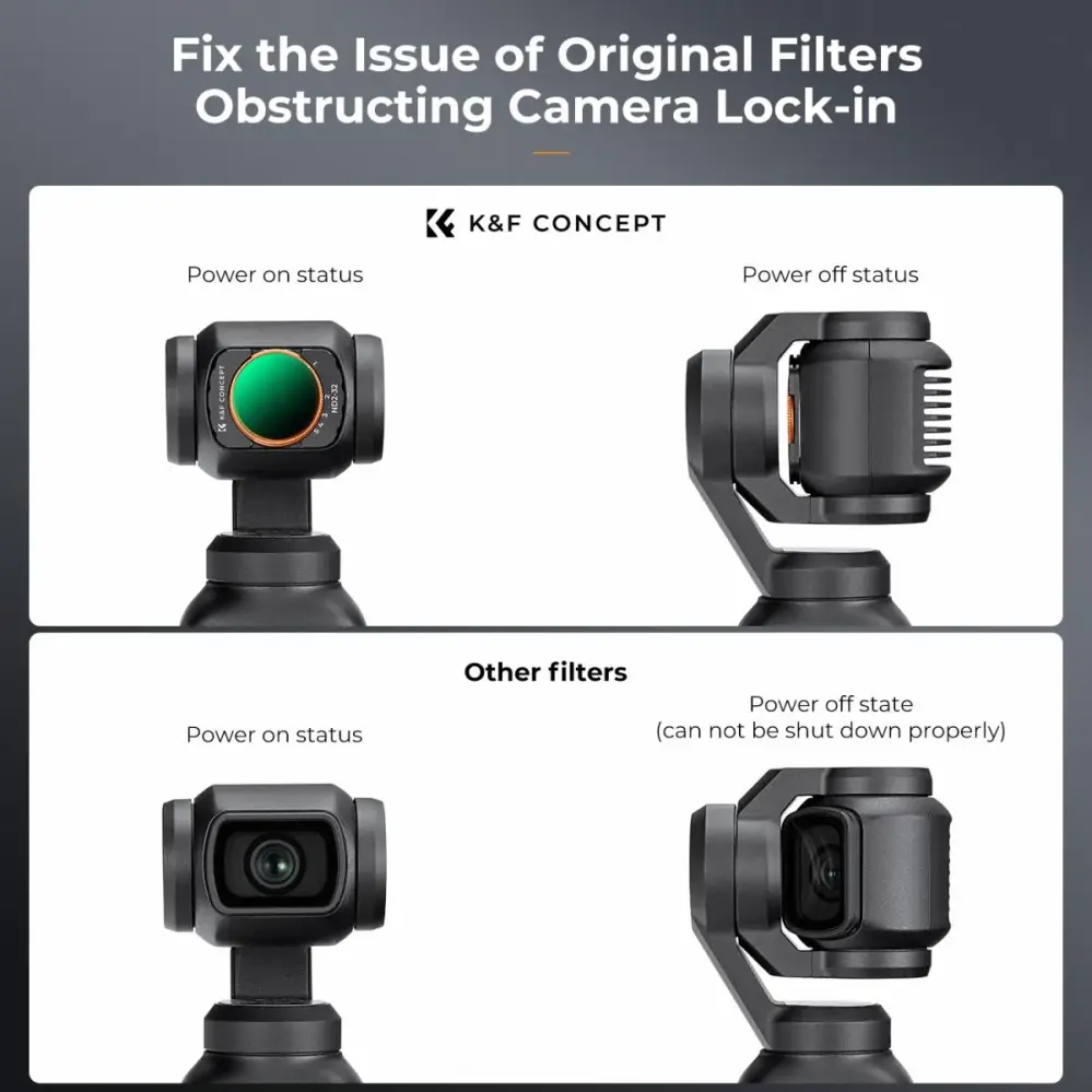  K&F Concept Variabelt ND2-32-filter för DJI Osmo Pocket 3 från Kamda – snabb leverans och trygg e-handel